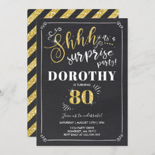 Invitation surprise 80e anniversaire Vintage surpr