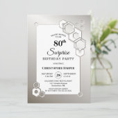 Invitation Surprise 80e Soirée Géométrique Anniversaire (Debout devant)