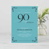 Invitation Surprise 90 & Fabuleux Turquoise & Noir Anniversai (Debout devant)