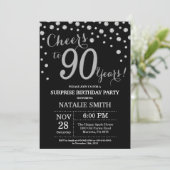 Invitation Surprise 90e anniversaire Diamant noir et argent (Debout devant)