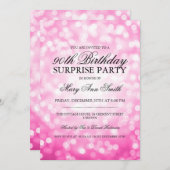 Invitation Surprise 90e anniversaire Fête Parties scintillant (Devant / Derrière)