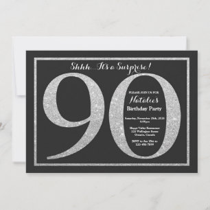 Invitation surprise 90e anniversaire Parties scint