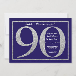 Invitation Surprise 90e anniversaire Parties scintillant d'ar