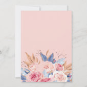 Invitation Surprise 90e anniversaire Pink Botanical Floral (Dos)