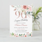 Invitation Surprise 90e anniversaire pour les femmes (Debout devant)