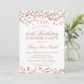 Invitation Surprise 90e anniversaire Rose Gold Foil (Debout devant)
