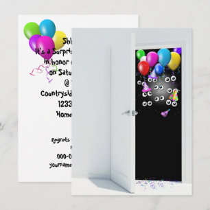 Invitation surprise à la fête d'anniversaire avec 