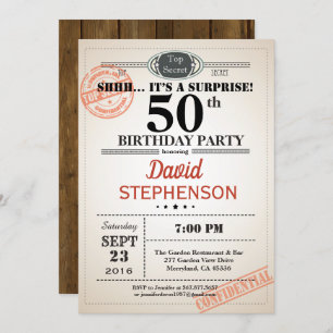 Invitation surprise à la fête du 50e anniversaire