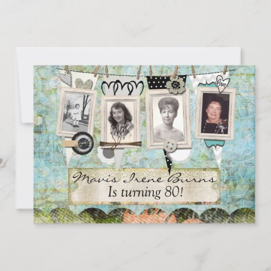 Invitation surprise à la fête du 80e anniversaire (Devant)