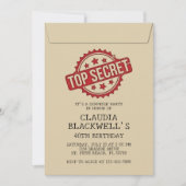 Invitation Surprise Amusement Top Secret Anniversaire (Devant)