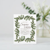 Invitation Surprise Anniversaire 100 ans Feuilles Vertes Femm (Debout devant)
