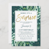 Invitation Surprise Anniversaire Chic verdure Parties scintil (Devant)