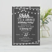 Invitation Surprise Anniversaire des lumières sur tableau de (Debout devant)