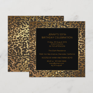 Invitation Surprise Anniversaire fête Chocolat Or Animal