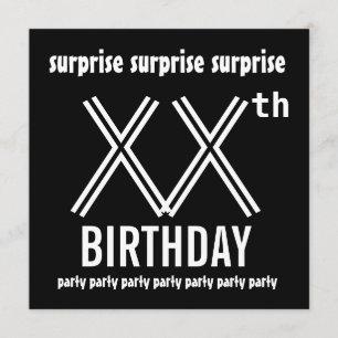 Invitation SURPRISE Anniversaire Fête Personnalisée Année Noi