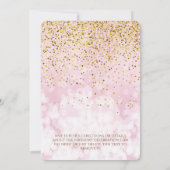 Invitation Surprise Anniversaire Fête Rose Glamour Ballotte (Dos)