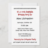 Invitation SURPRISE Anniversaire Fête Zip Your Lip V2 (Dos)