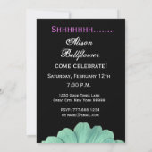 Invitation SURPRISE Anniversaire Green Purple Daising Nom per (Dos)