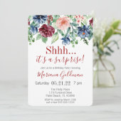 Invitation Surprise Anniversaire Marine Blue Burgundy Party (Debout devant)