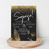 Invitation Surprise Anniversaire N'importe quel âge Noir mode