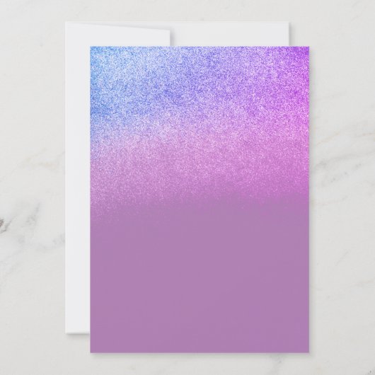 Invitation Surprise Anniversaire Parties scintillant Purple O (Dos)