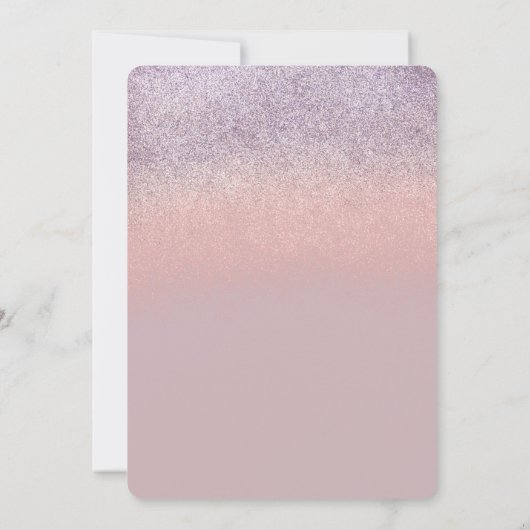 Invitation Surprise Anniversaire Parties scintillant Rose Omb (Dos)