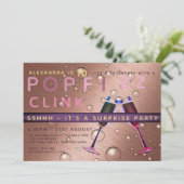 Invitation Surprise Anniversaire Rose Gold Champagne N'IMPORT (Debout devant)