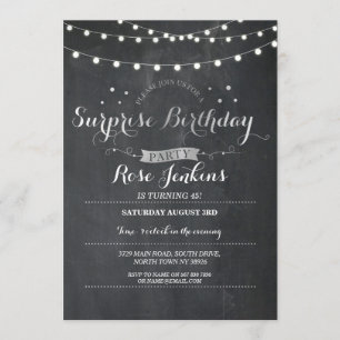 Invitation Surprise Anniversaire Table Ronde N'importe quel I