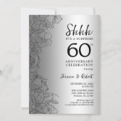 Invitation Surprise Argent Diamant 60e Anniversaire (Devant)