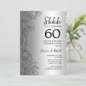 Invitation Surprise Argent Diamant 60e Anniversaire (Debout devant)