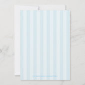 Invitation Surprise Baby shower Blue Stripes (Dos)