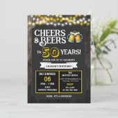 Invitation Surprise Backyard Cheers and Beers to 50 Years (Debout devant)