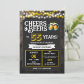 Invitation Surprise Backyard Cheers and Beers to 55 Years (Debout devant)