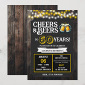 Invitation Surprise Backyard Cheers and Beers to 60 Years  (Devant / Derrière)