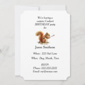 Invitation Surprise BBQ BBQ Anniversaire Humour d'écureuil (Dos)