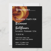 Invitation SURPRISE Birthday Gold Rose Nom personnalisé (Dos)