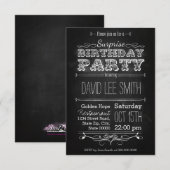 Invitation Surprise Birthday Party (Devant / Derrière)