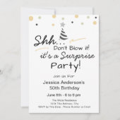 Invitation Surprise Birthday Party don't blow it (Devant)