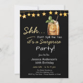 Invitation Surprise Birthday Party Spill the Tea (Devant)