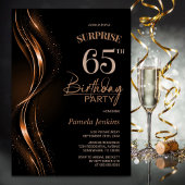 Invitation Surprise Black Orange 65e anniversaire