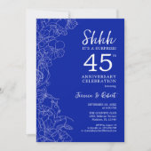 Invitation Surprise blanc saphir 45e anniversaire (Devant)