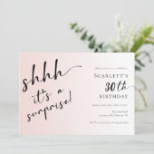 Invitation Surprise Blush Pink Photo 30e fête de 40e annivers (Debout devant)