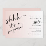 Invitation Surprise Blush Pink Photo 30e fête de 40e annivers<br><div class="desc">Surprise Modern Blush Pink Photo 30th 40th 50th Birthday Party Invitation. L'élégante invitation peut être éditée pour s'adapter à toute année de fête d'anniversaire se terminant dans un "e" comme les 20e,  25e,  30e,  35e,  40e,  50,  60e.</div>