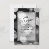 Invitation Surprise Bokeh Moderne 50e Anniversaire (Devant)