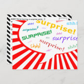 invitation surprise : bulle comique de discours (Devant / Derrière)