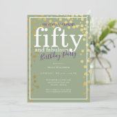 Invitation Surprise Cinquante et fabuleux Anniversaire Purple (Debout devant)