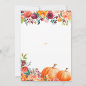Invitation Surprise Citrouilles Automne 60e anniversaire (Dos)