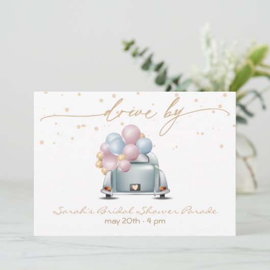 Invitation Surprise Conduite À Travers Fête des mariées Parad (Debout devant)