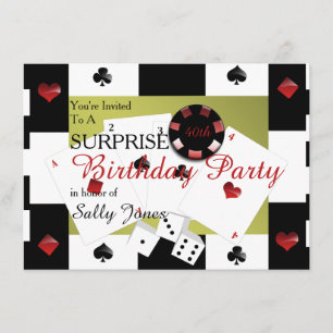 invitation surprise d'anniversaire du casino