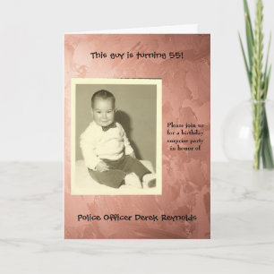 Invitation surprise d'anniversaire pour un policie